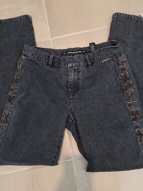 VINTAGE Y2K DKNY JEANS LACE-UP CORSET DENIM
